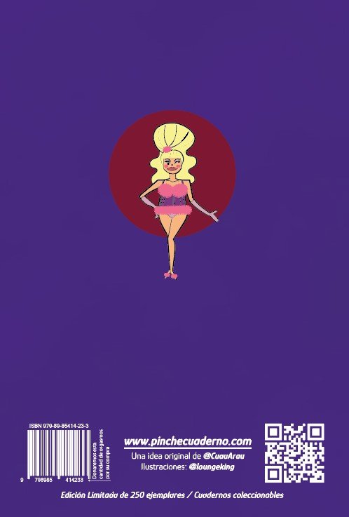 pinche cuaderno seductor (morado) del muñecón o lounge king